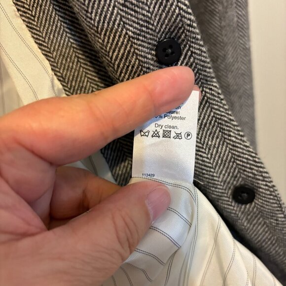 J. Crew Wool Blend Herringbone Goldtone Button Blazer - Picture 10 of 13